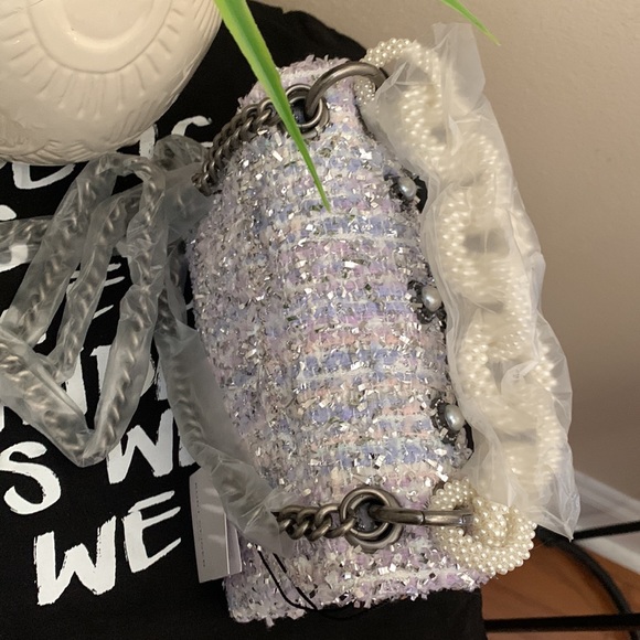 Kurt Geiger London Mini Kensington Tweed Convertible Shoulder Bag - Picture 17 of 17